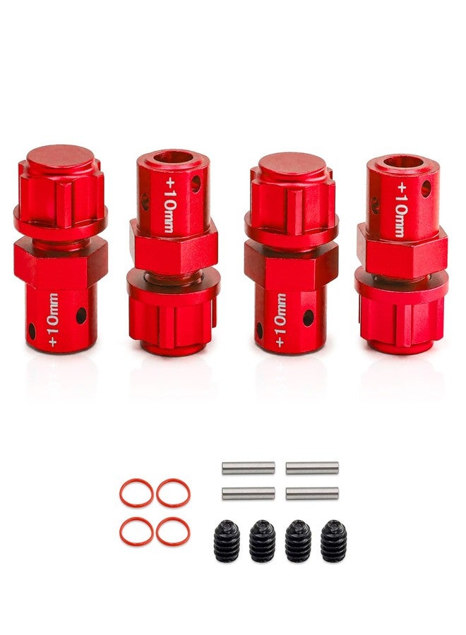 POLANTA Aluminum +10mm Wide Wheel Hex Hub Upgrade Parts for Arrma 1/7 Mojave Infraction Felony Limitless Fireteam 1/8 Kraton Outcast 6S BLX (Red) - Image 5